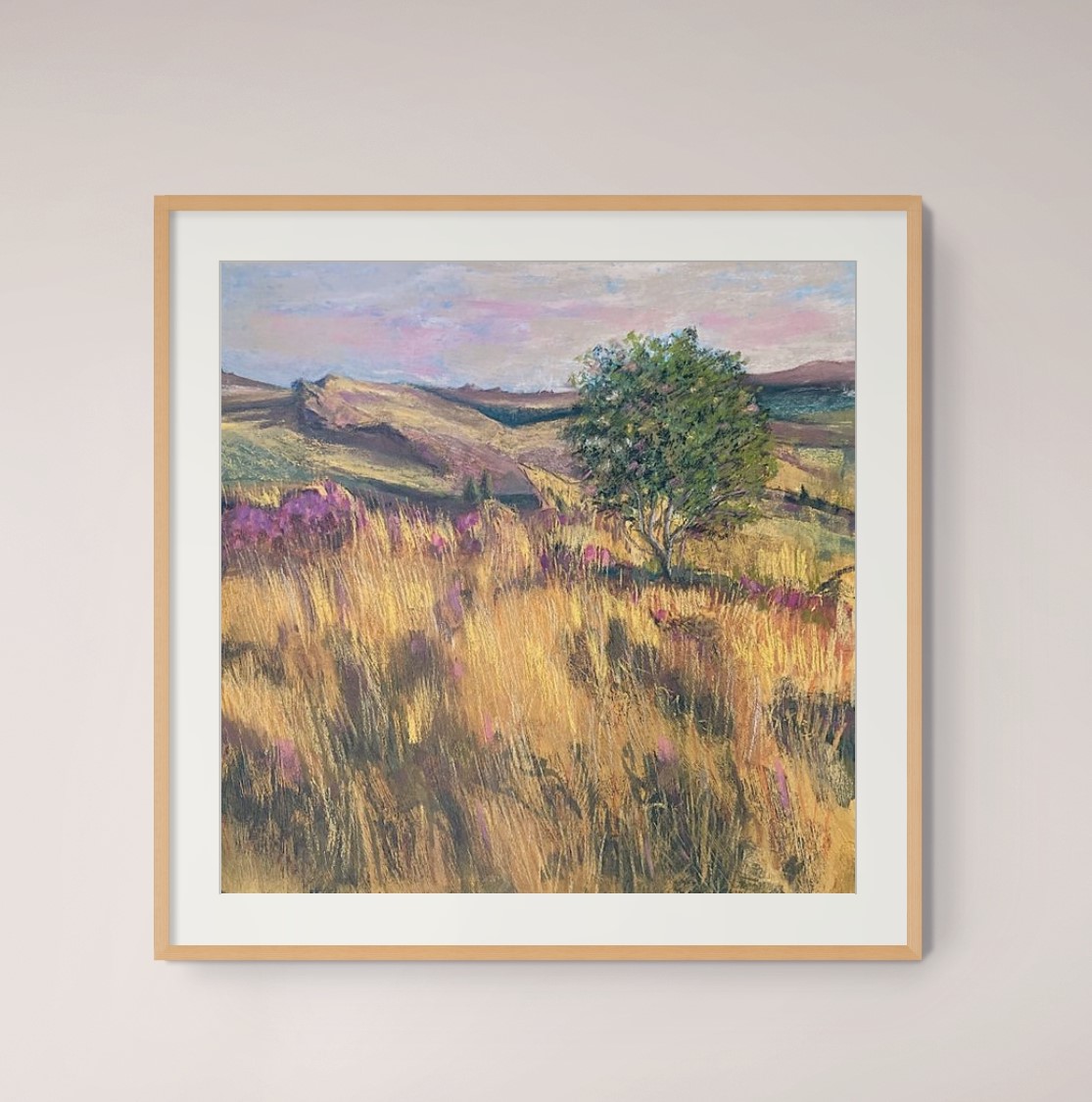 Dartmoor, windy and wild 50cm X 50cm mixed media